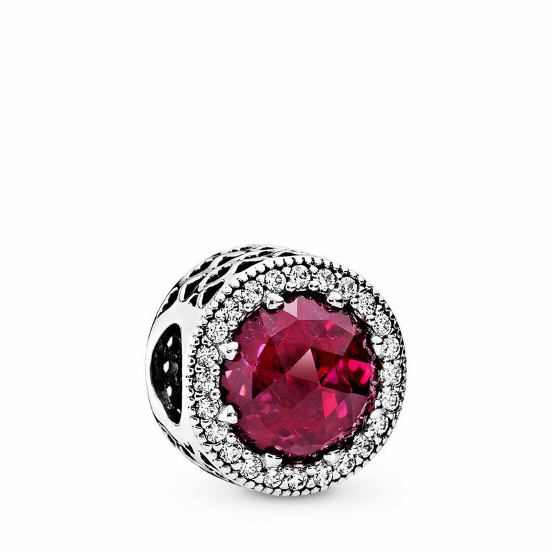 Pandora Sparkling Cerise Pink Charm Silver Egypt VB7184395